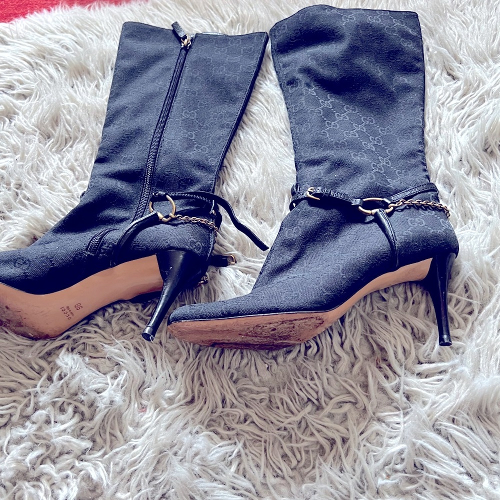 Vintage Gucci knee high boots.